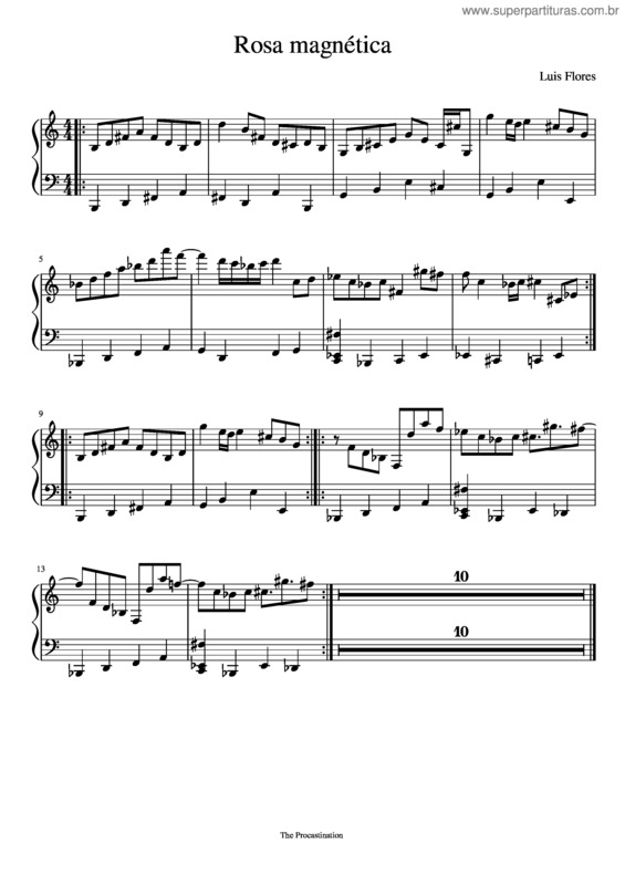 Partitura da música Rosa Magnética