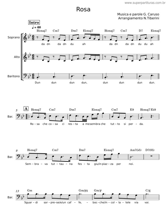 Partitura da música Rosa v.25