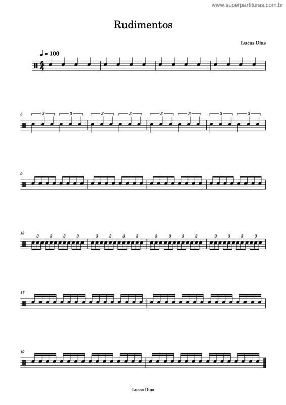 Partitura da música Rudimentos