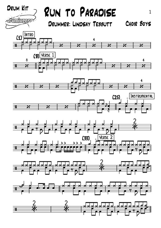 Partitura da música Run To Paradise