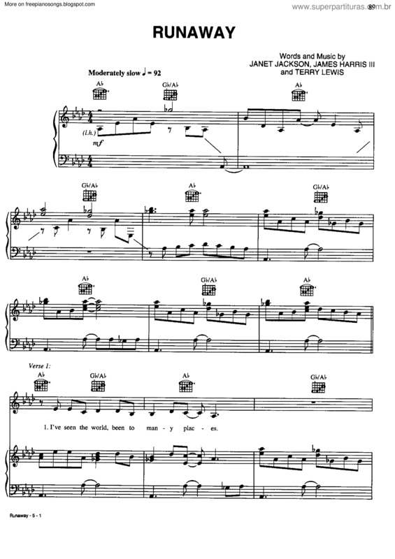 Partitura da música Runaway v.16