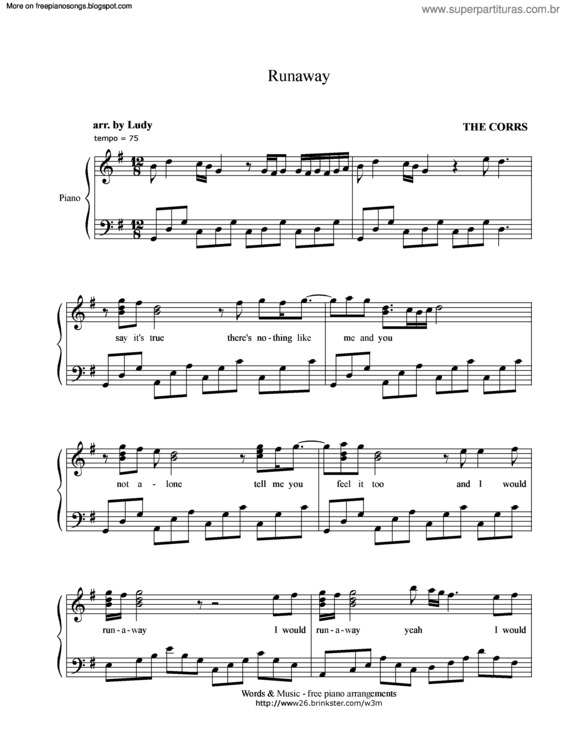 Partitura da música Runaway v.17