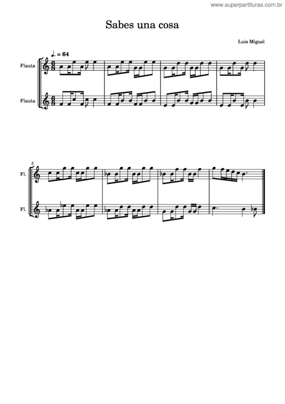 Partitura da música Sabes Una Cosa