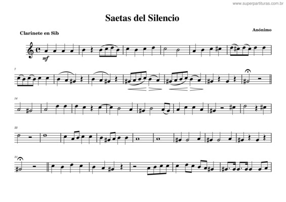 Partitura da música Saetas Del Silencio v.5