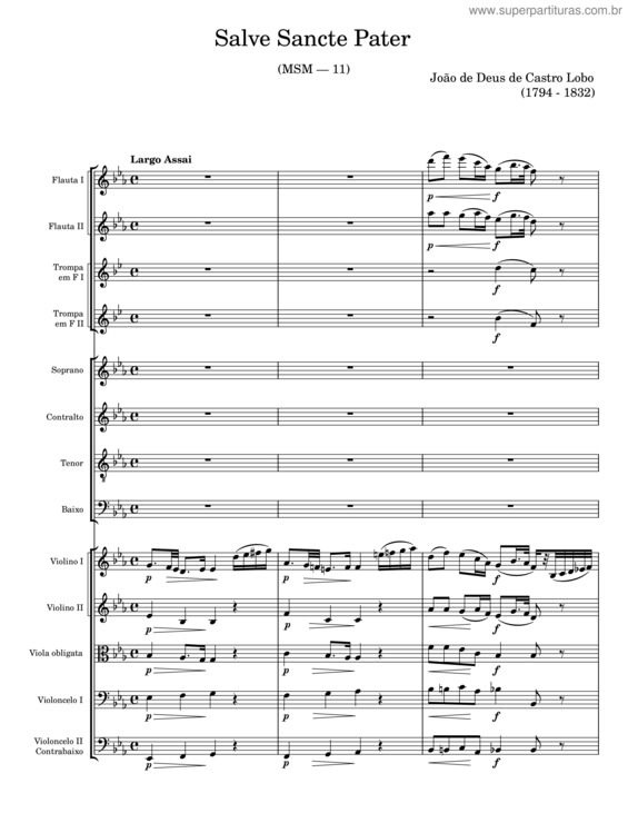 Partitura da música Salve Sancte Pater