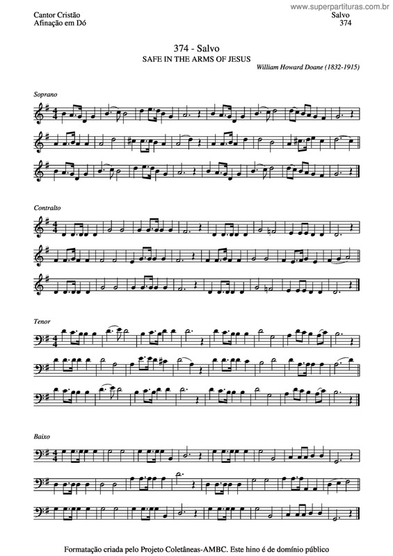 Partitura da música Salvo v.2