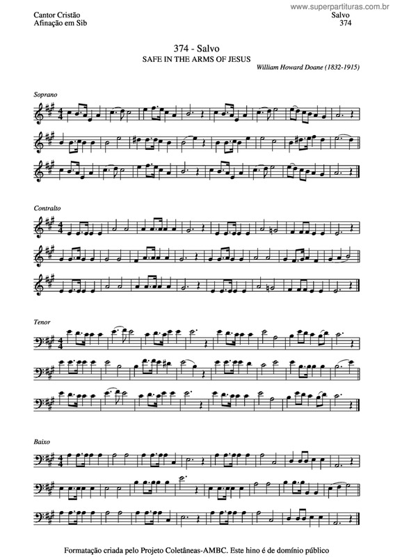 Partitura da música Salvo v.3