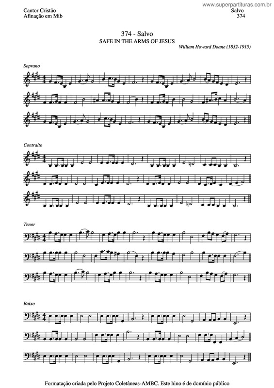 Partitura da música Salvo v.4