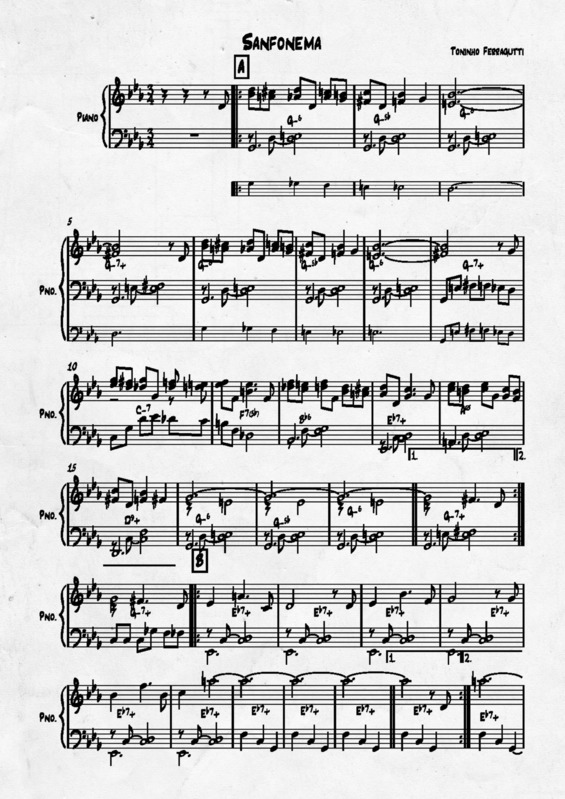 Partitura da música Sanfonema