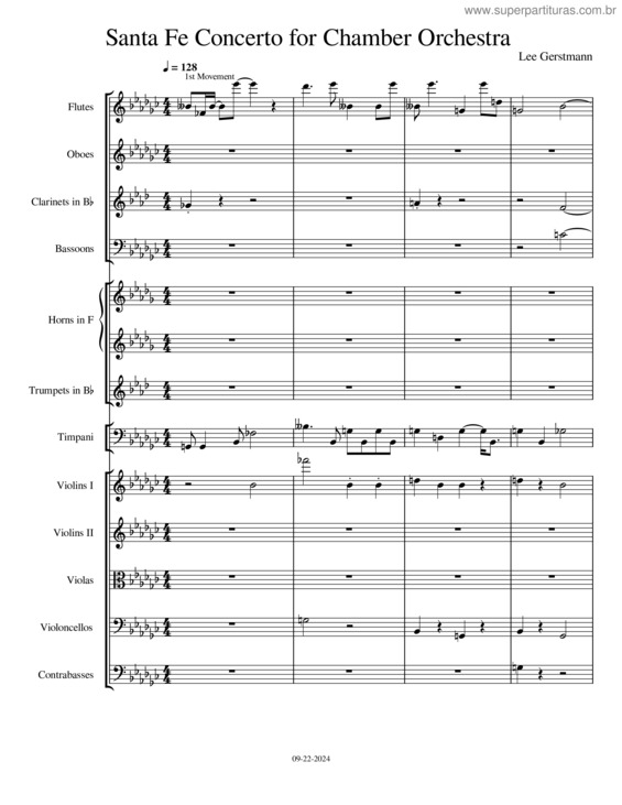 Partitura da música Santa Fe Concerto For Chamber Orchestra v.2