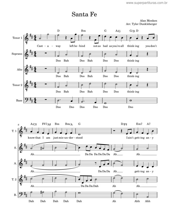 Partitura da música Santa Fe v.7