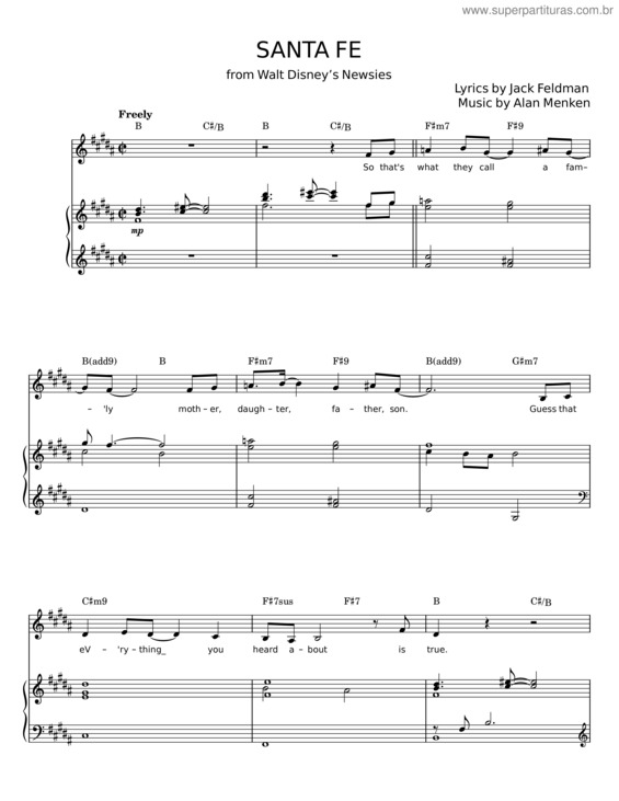 Partitura da música Santa Fe v.8