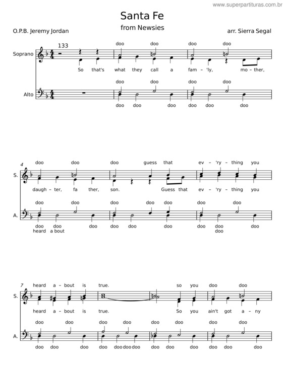 Partitura da música Santa Fe v.9