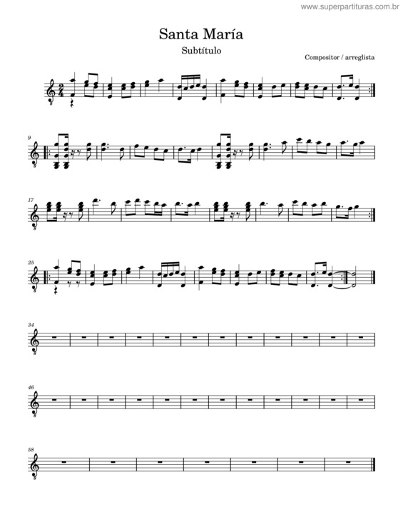 Partitura da música Santa Maria Strela Do Dia v.10