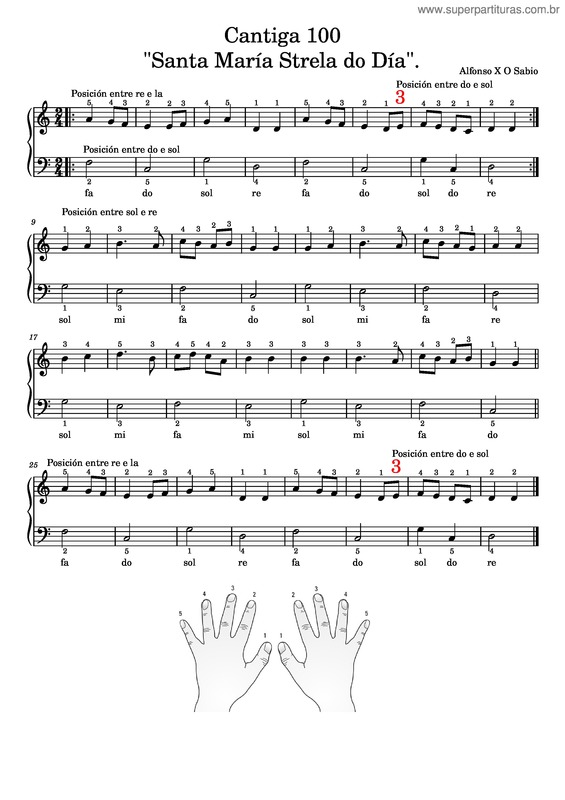 Partitura da música Santa Maria Strela Do Dia v.5