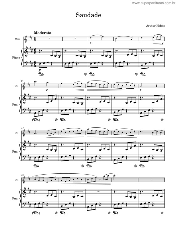 Partitura da música Saudade v.57