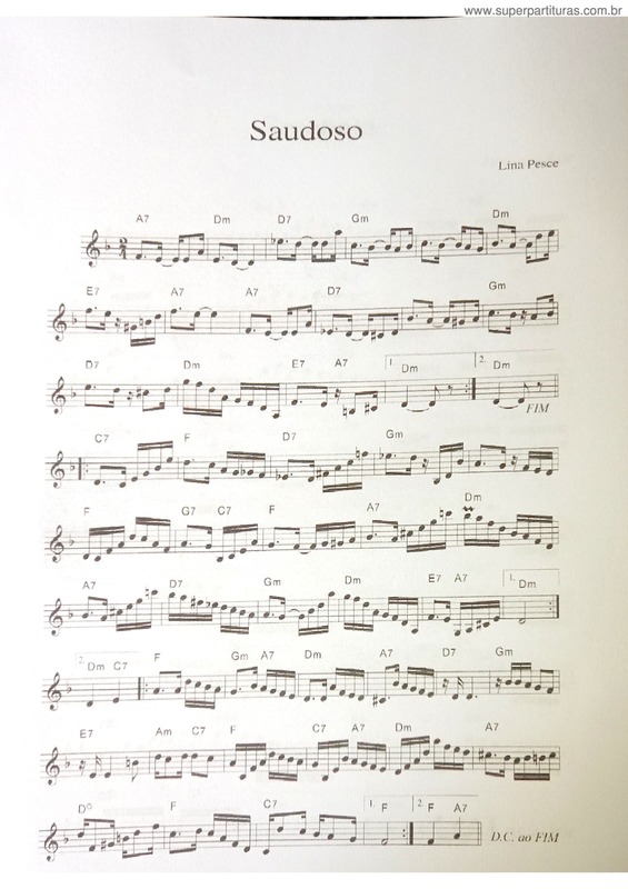 Partitura da música Saudoso v.5