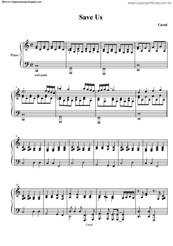 Partitura da música Save Us