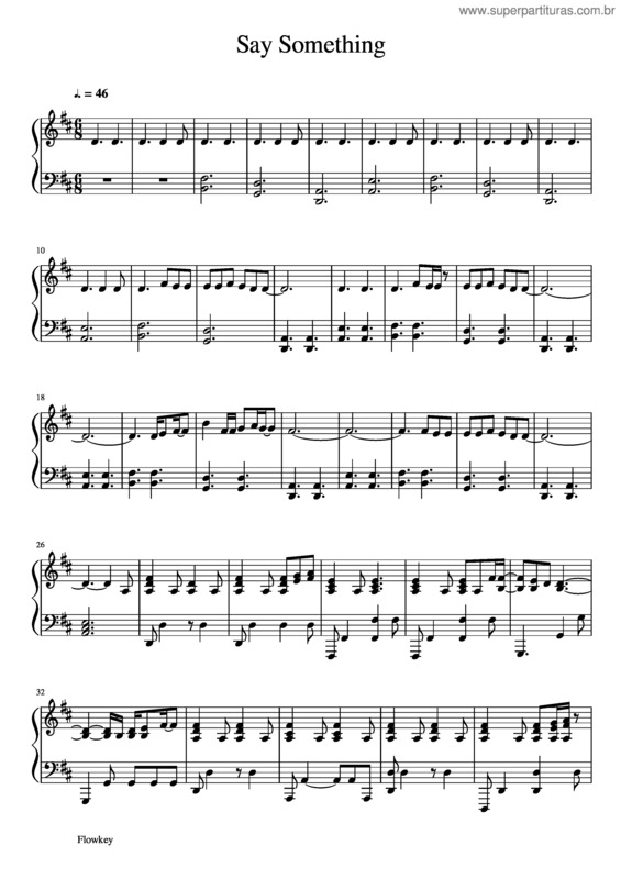 Partitura da música Say Something v.6