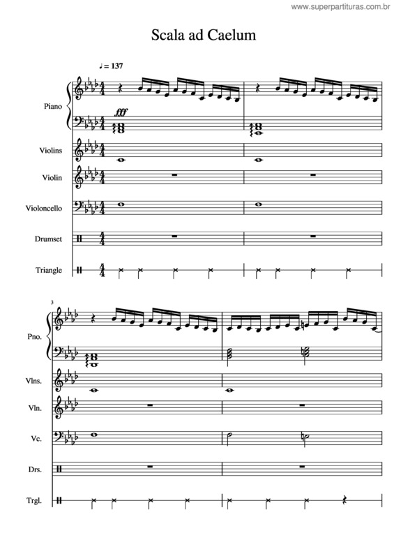 Partitura da música Scala Ad Caelum