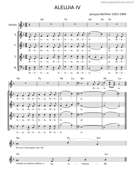 Partitura da música Score