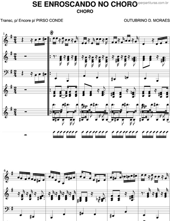 Partitura da música Se Enroscando No Choro v.2