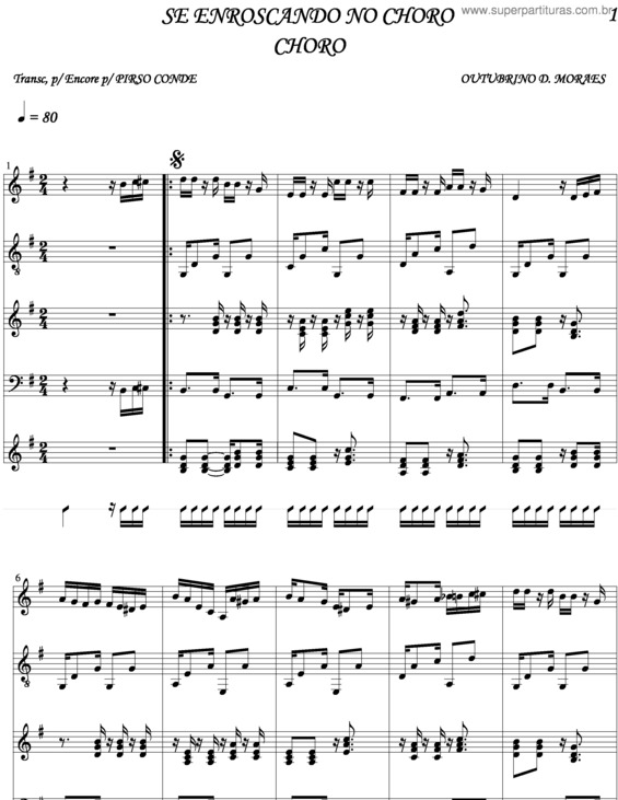 Partitura da música Se Enroscando No Choro v.3