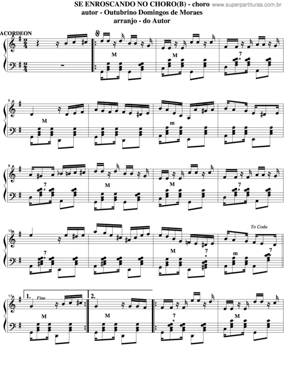 Partitura da música Se Enroscando No Choro v.4