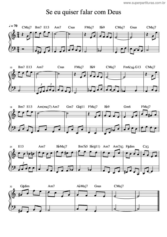 Partitura da música Se Eu Quiser Falar Com Deus v.17