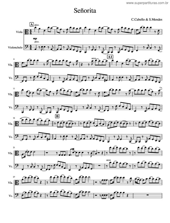 Partitura da música Señorita v.8