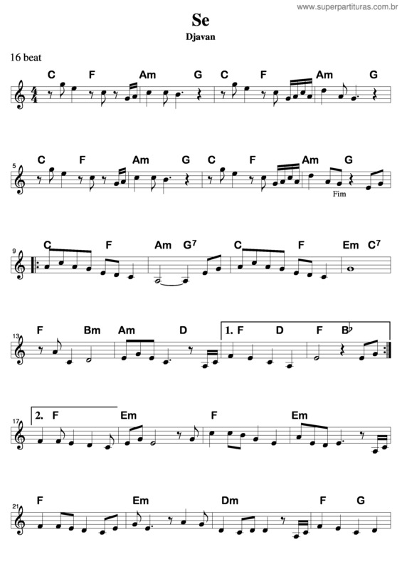 Partitura da música Se v.8