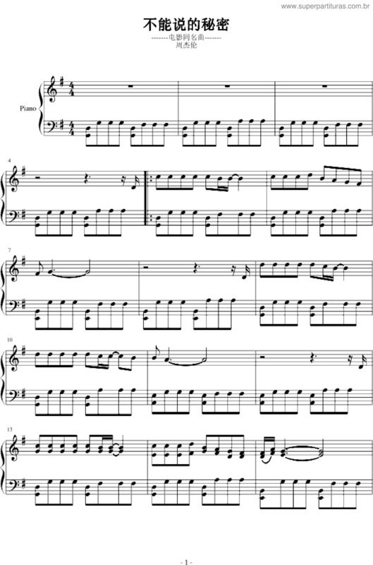 Partitura da música Secret v.2