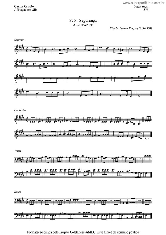 Partitura da música Segurança v.4