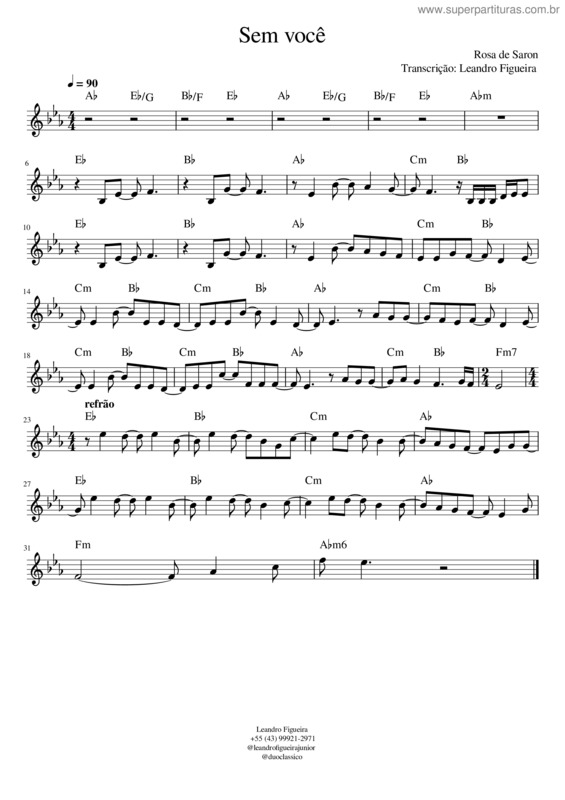 Partitura da música Sem Você v.7