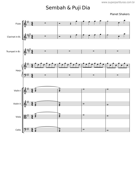 Partitura da música Sembah Dan Puji Dia