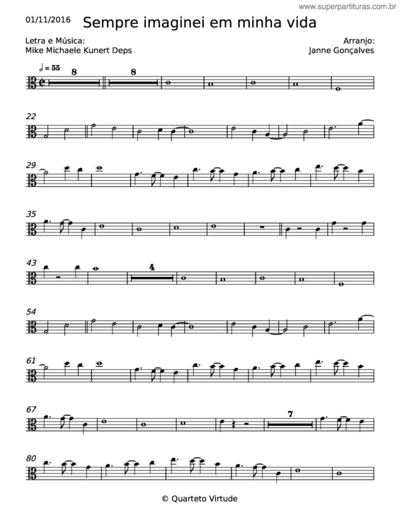 Partitura da música Sempre Imaginei Em Minha Vida v.4