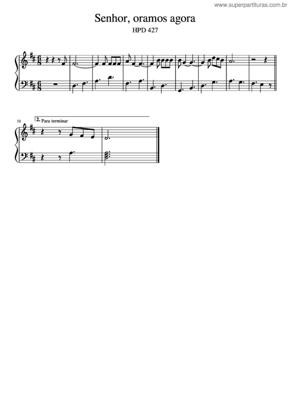 Partitura da música Senhor, Oramos Agora v.2