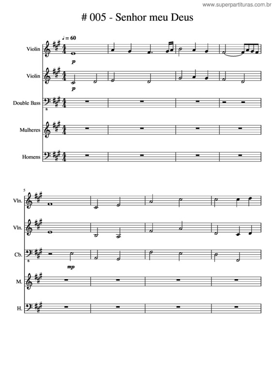 Partitura da música Senhor Meu Deus v.2