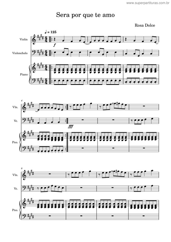 Partitura da música Sera Por Que Te Amo v.2