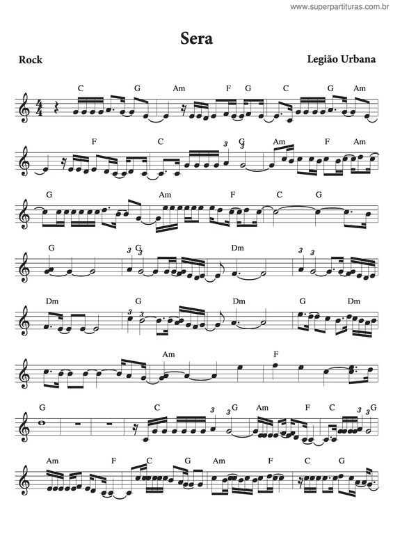 Partitura da música Será v.4