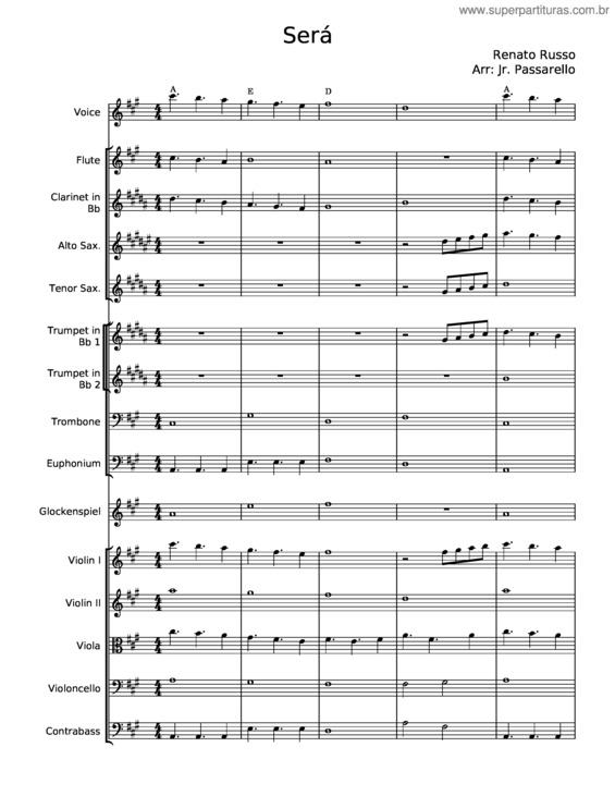 Partitura da música Será v.7