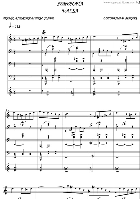 Partitura da música Serenata v.9