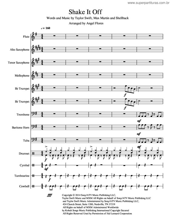 Partitura da música Shake It Off v.5