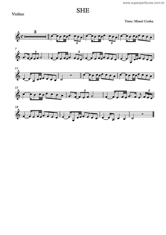 Partitura da música She v.15