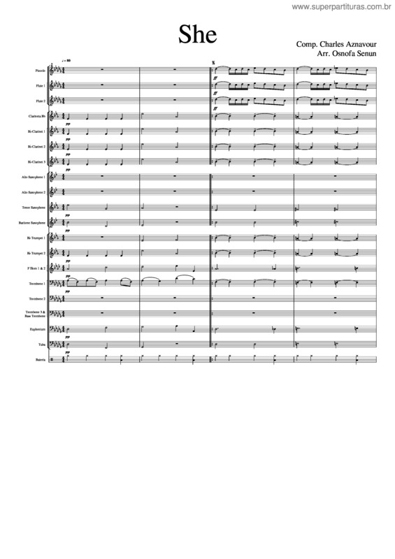 Partitura da música She v.16