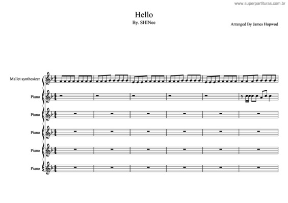 Partitura da música Shinee -Hello-