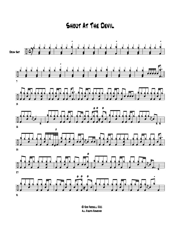 Partitura da música Shout At The Devil