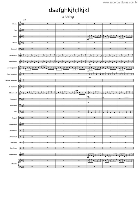 Partitura da música Sjhkjhkjsfds