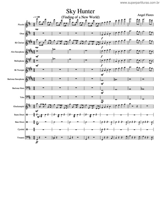 Partitura da música Sky Hunter