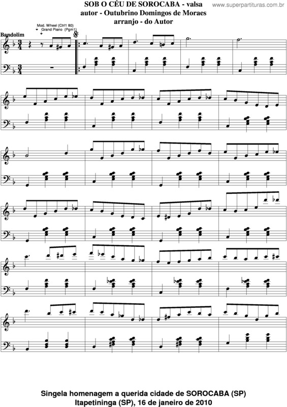 Partitura da música Sob O Céu De Sorocaba v.4